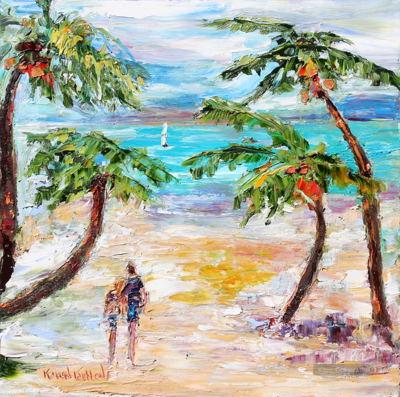 Tropisch Romance Beach Ölgemälde